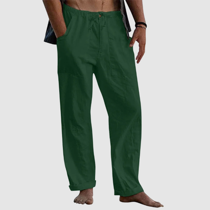 Men's linen beach casual loose-fitting pants