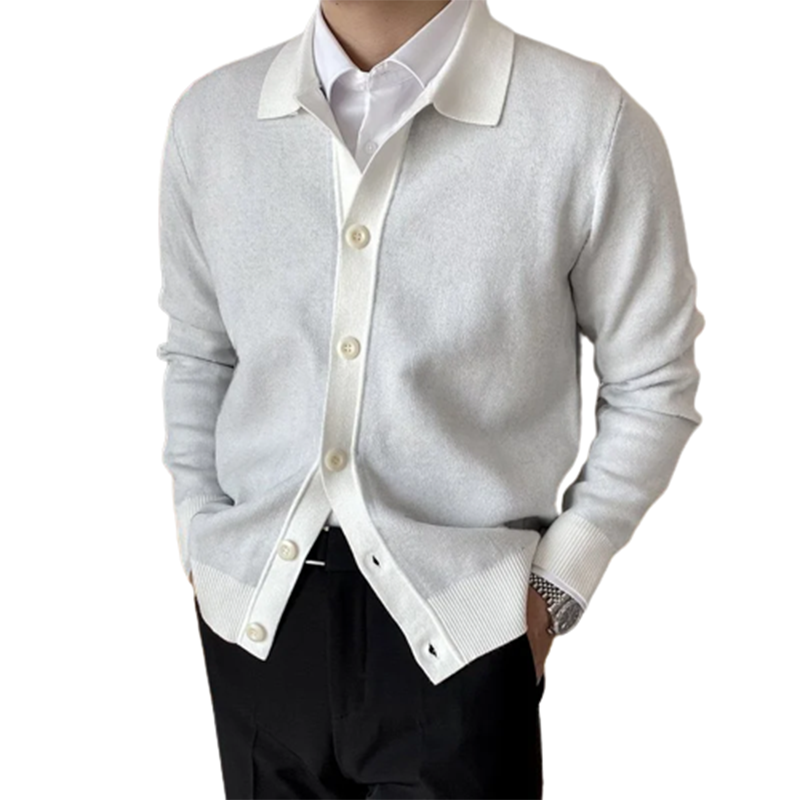 Men's Lapel Knitted Sweater Cardigan