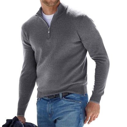 Men's Exquisite Three-Quarter Zip Sweater