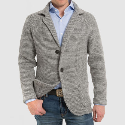 Men's Elegant Lapel Pocket Long Sleeve Jacket