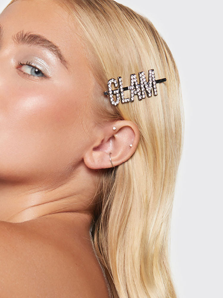 Women's Rhinestone Letter Hair Barrettes