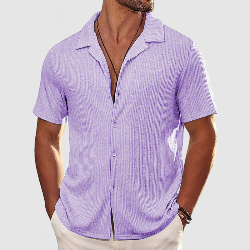 Men's Casual Knit Short Sleeve Shirt