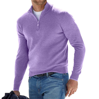 Men's Exquisite Three-Quarter Zip Sweater