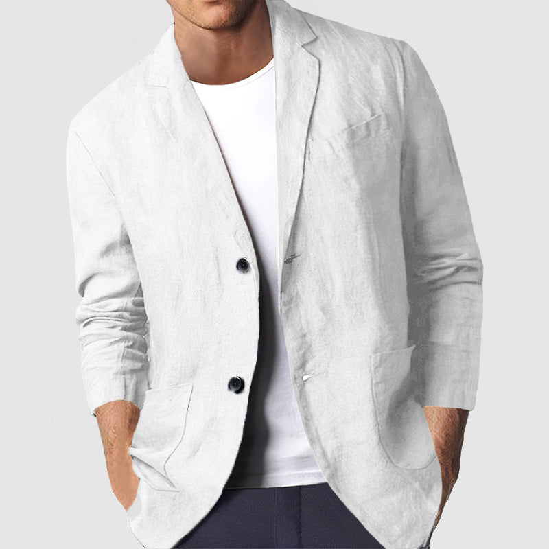 Gentleman's Casual Comfortable Cotton Linen Blazer