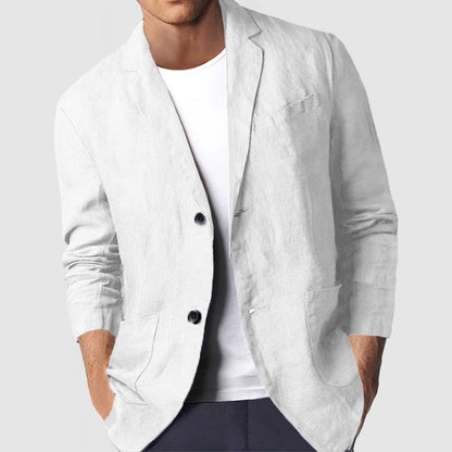 Gentleman's Casual Comfortable Cotton Linen Blazer