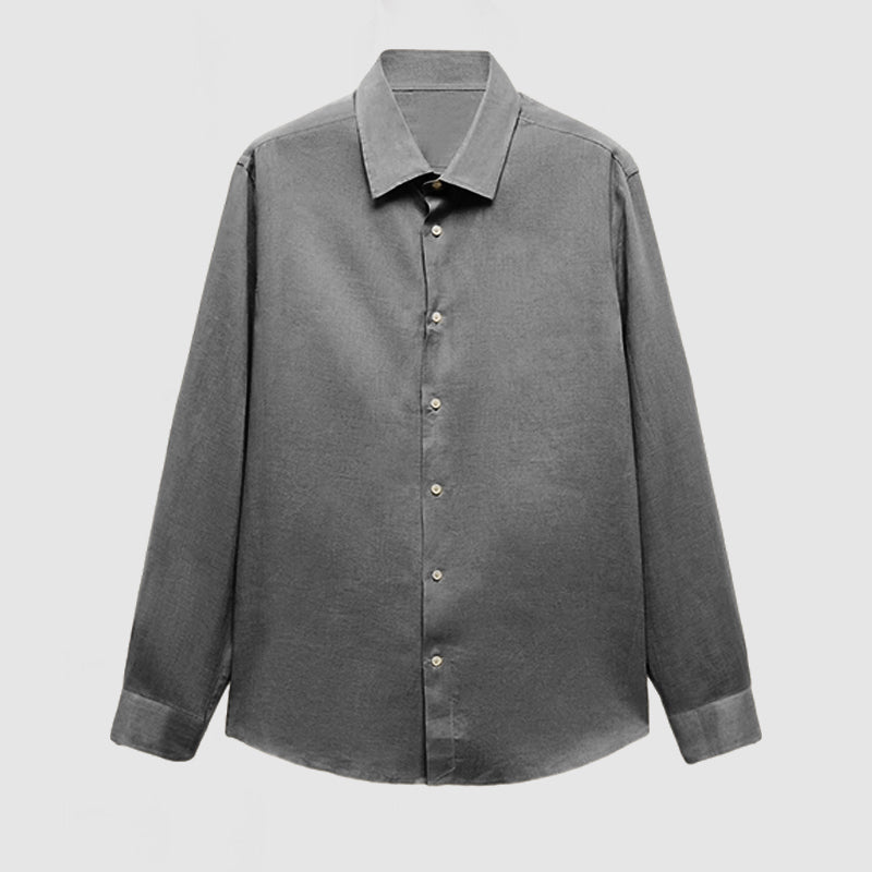 Gentleman's Casual Luxury Touch Cotton Linen Shirt