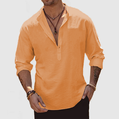 Men's Casual Everyday Cotton Linen Shirt