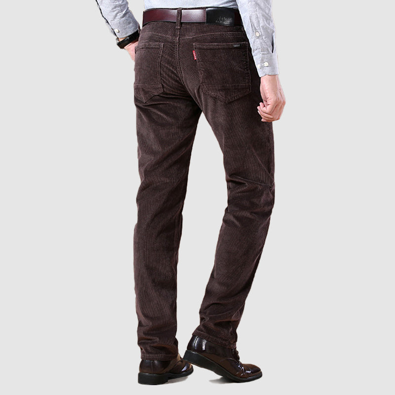 Men's Casual Corduroy Elastic Long Pants