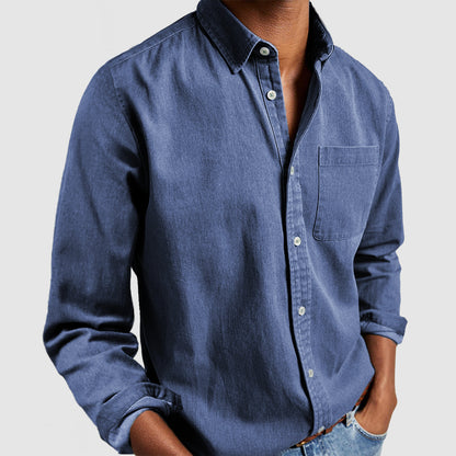 Gentleman's Casual Cotton Basic Shirt