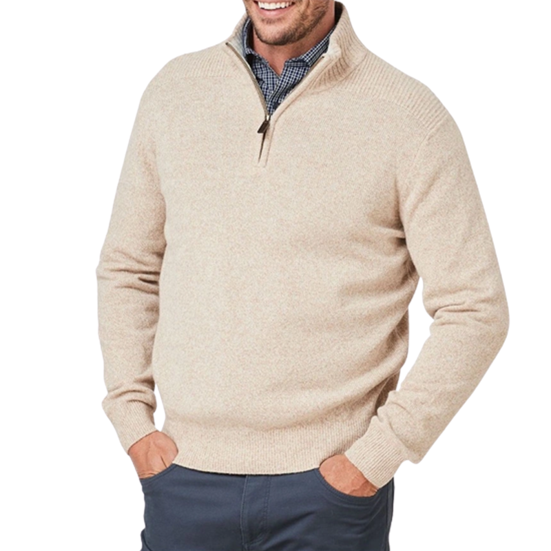 Men's Cashmere Quarter Zip Sweater