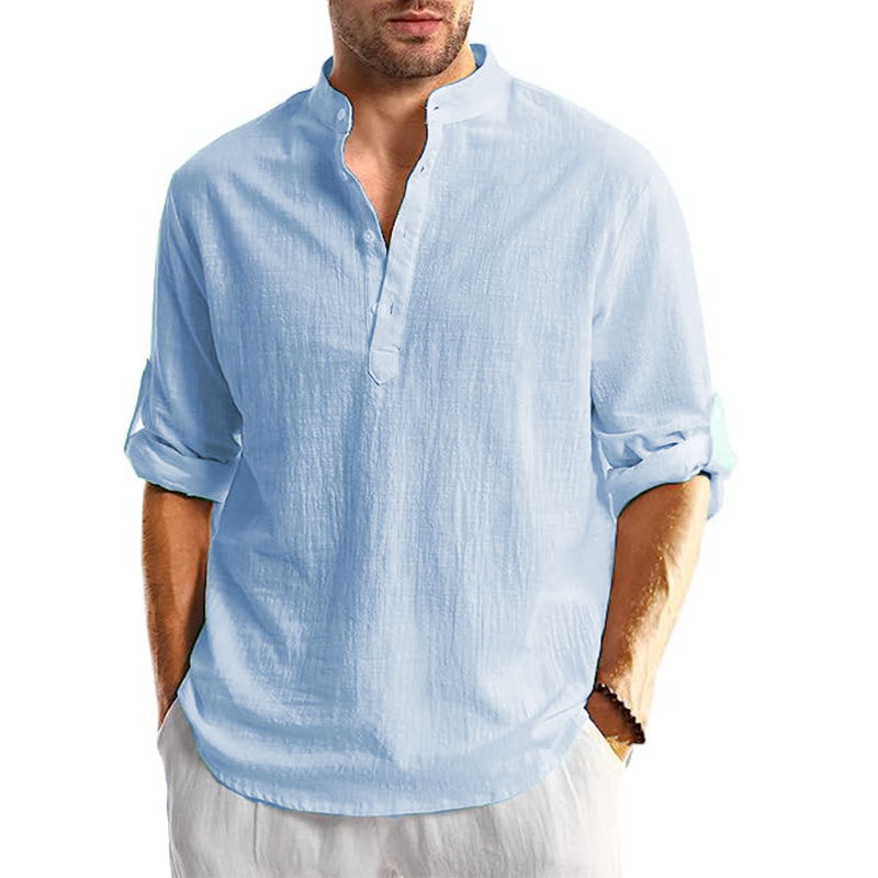 Men's  Linen Casual Long Sleeve Shirt