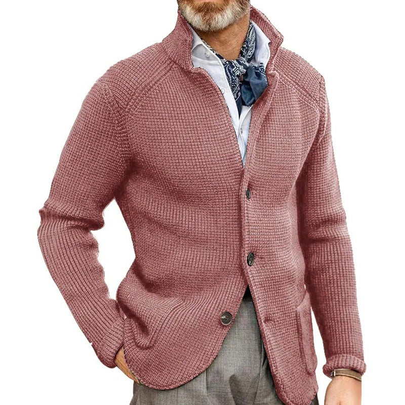 Men's long sleeve thickened cardigan warm casual jacket