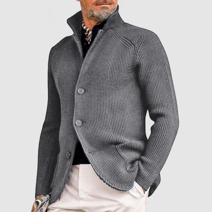 Men's Elegant Lapel Knitted Pocket Jacket( NEW )