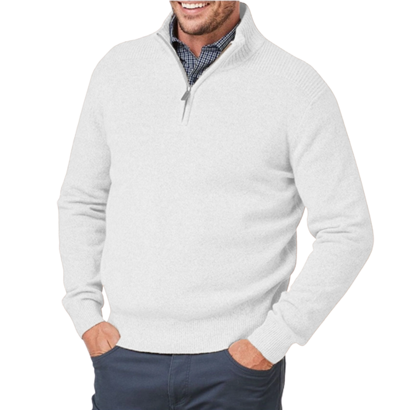 Men's Cashmere Quarter Zip Sweater