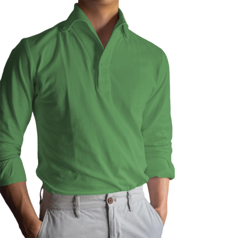 Men's Cotton Casual Long Sleeve Shirt