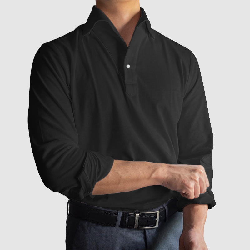 Men's Lapel Cotton Polo Shirt