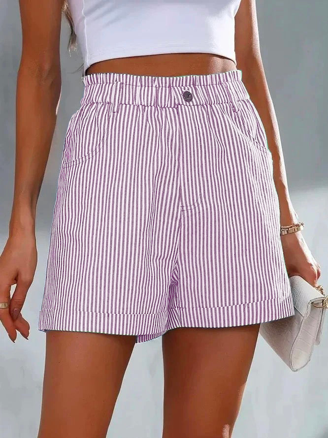 Women's Loose Casual Striped Shorts