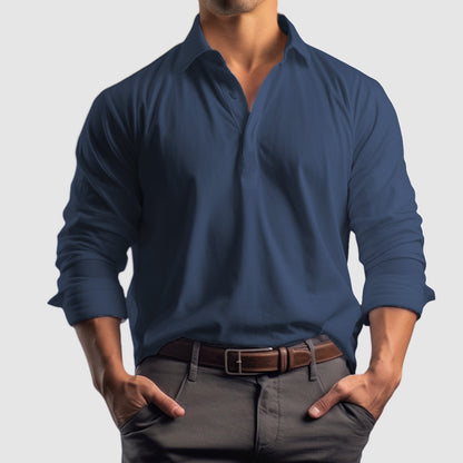 Men's Lapel Cotton Polo Shirt