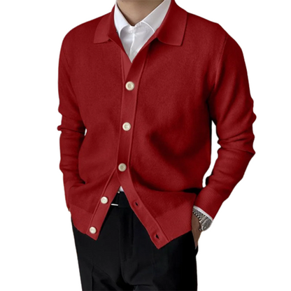 Men's Lapel Knitted Sweater Cardigan