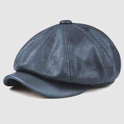 Men's Autumn And Winter Leather Retro Duck Cap