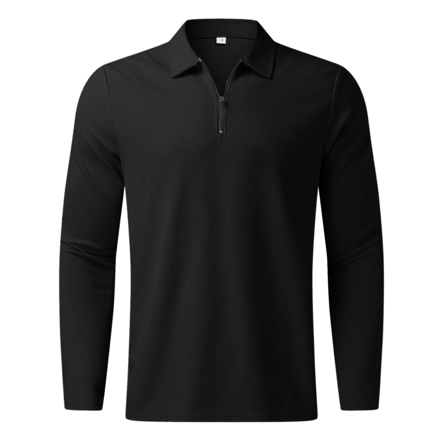 Men's new zip long sleeve T-shirt top