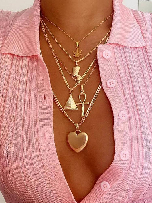 Women's Pendant Layered Necklace