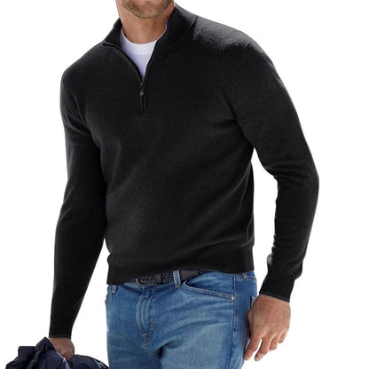 Men's Exquisite Three-Quarter Zip Sweater