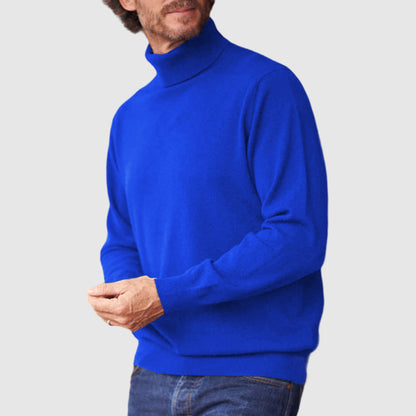 Men's Slim Fit Basic High Neck Cashmere Turtleneck