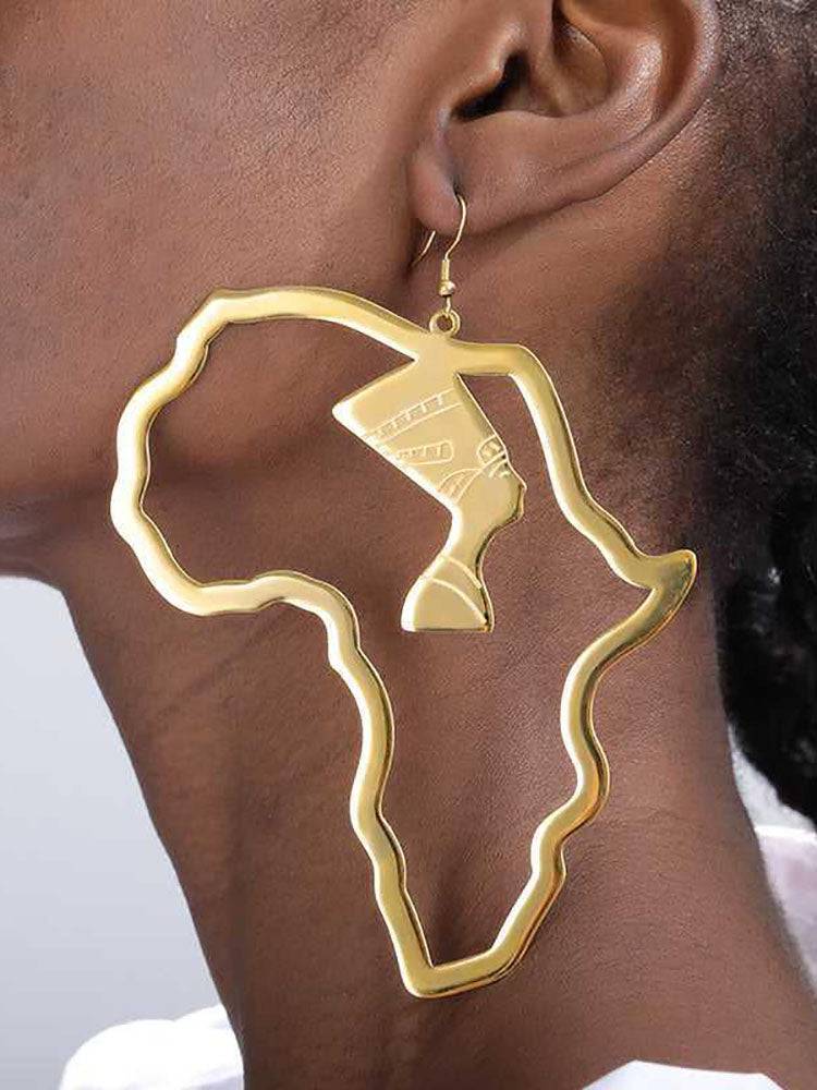 Women's African Queen Hoop Earrings