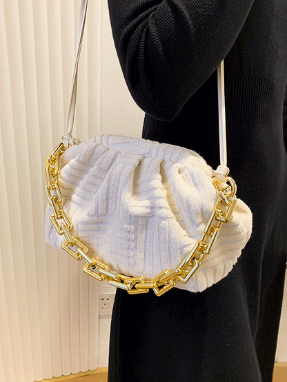 Women's Chains Towel Satchel Bag