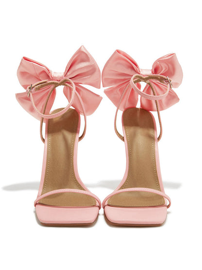 Fairytale Ankle Strap Bow Heel Sandals