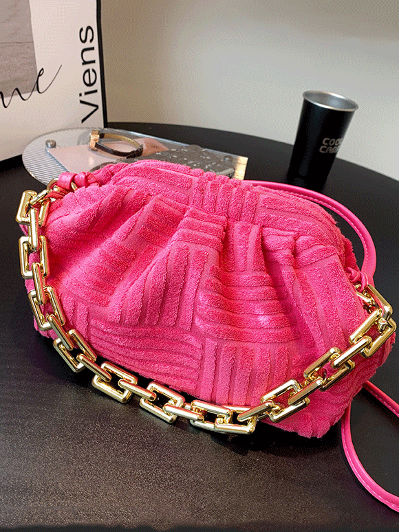 Women's Chains Towel Satchel Bag